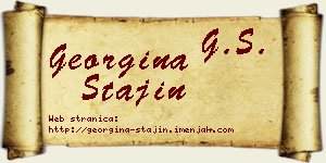 Georgina Stajin vizit kartica